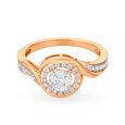 Sophisticated 18 Karat Rose Gold And Diamond Cluster Ring,,hi-res 2
