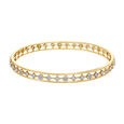 Sparkling Diamond Bangle in Yellow and White Gold,,hi-res 