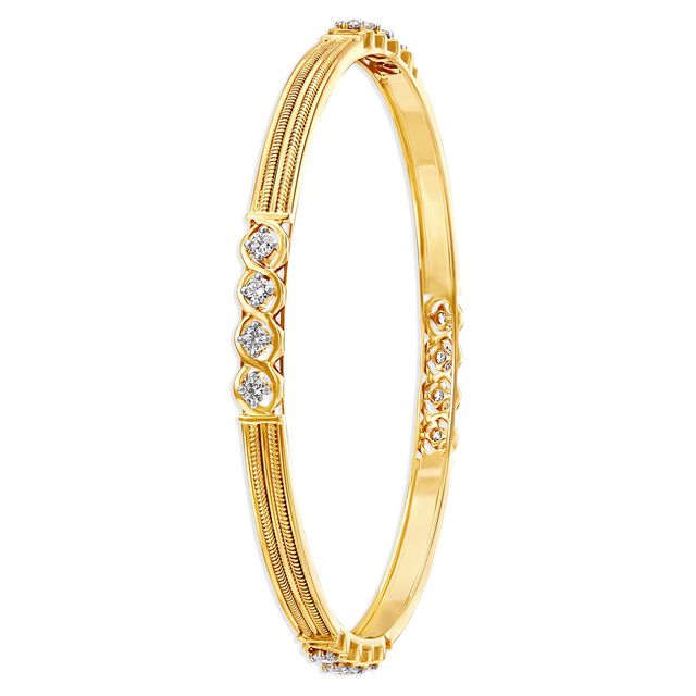 18 Karat Gold and Diamond Bangle 2