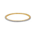 Classic Diamond Bangle in Yellow and White Gold,,hi-res 