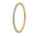 Classic Diamond Bangle in Yellow and White Gold,,hi-res 2