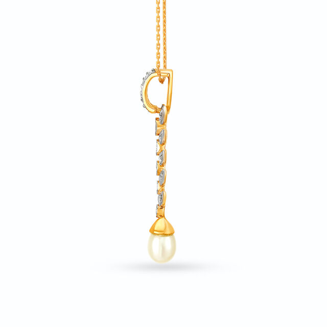 Diamond Vines and Pearly Drops Pendant Set 3