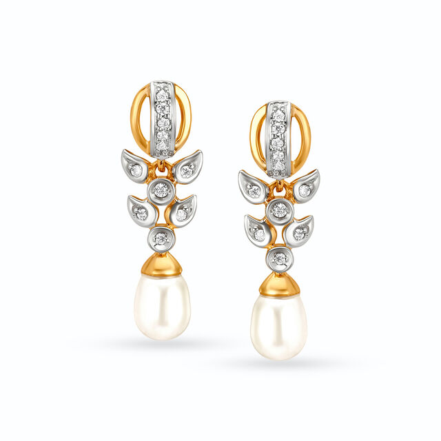 Diamond Vines and Pearly Drops Pendant Set 4