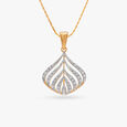Floral Brilliance Diamond Pendant with Earrings Set 2