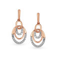 Concentric Oval Diamond Pendant And Earrings Set 2