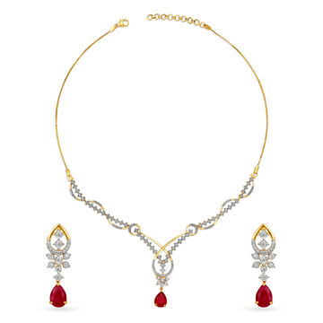Mesmerising Diamond Necklace Set