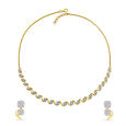 Arresting Wave Pattern Diamond Necklace Set 