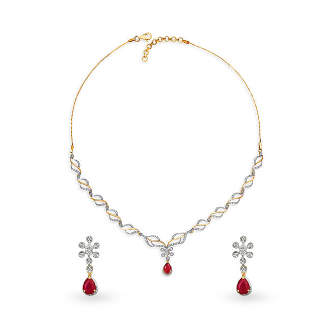 Mystical Diamond Necklace Set,,hi-res 