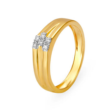 Recherche 18 Karat Yellow Gold And Diamond Finger Ring