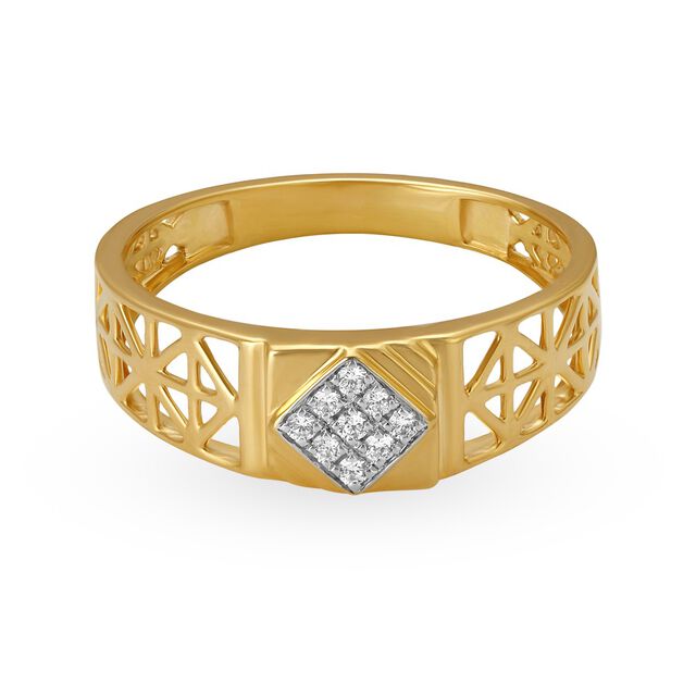 Elite 18 Karat Gold Cutout Finger Ring 2