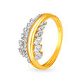 Majestic 18 Karat Gold And Diamond Leaf Ring,,hi-res 