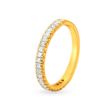 Slender Shimmering Diamond Ring