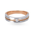 Elegant 18 Karat White And Rose Gold And Diamond Finger Ring 2