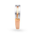 Elegant 18 Karat White And Rose Gold And Diamond Finger Ring 3
