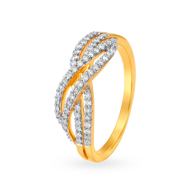 Entwined Elegance Diamond Finger Ring 