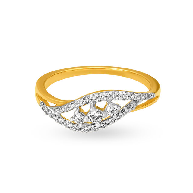 Tempting 18 Karat Yellow Gold And Diamond Finger Ring,,hi-res 2