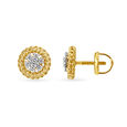 Traditional Floral Diamond Stud Earrings 2