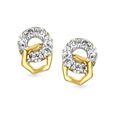 Entrancing Contemporary Diamond Stud Earrings 