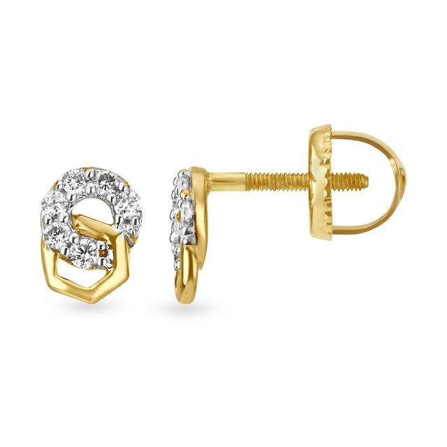 Entrancing Contemporary Diamond Stud Earrings 2