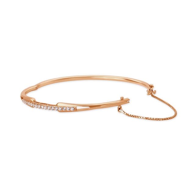 Single Line Sleek Diamond Bangle 2