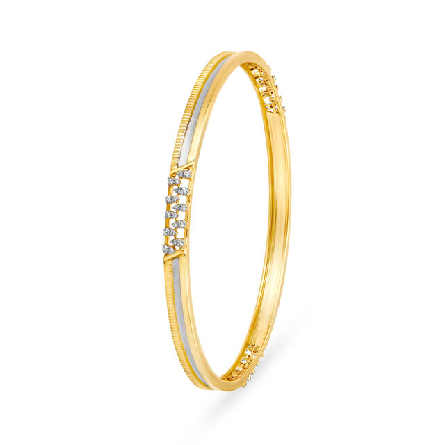 Dual Groove Diamond Bangle,,hi-res 2
