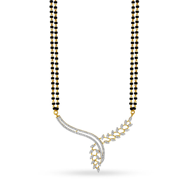 Beautiful Nature Inspired Diamond Mangalsutra 2