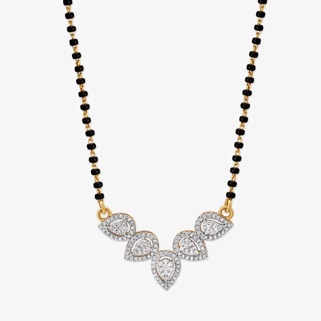 Enchanting Paisley Diamond Mangalsutra,,hi-res 
