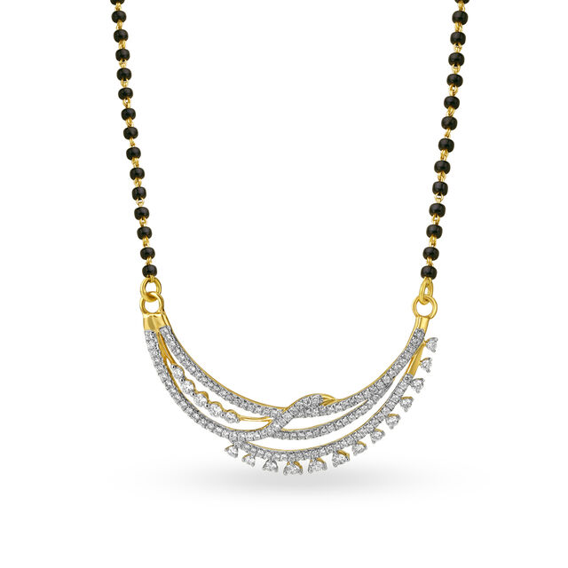Mesmerising Layered Diamond Mangalsutra,,hi-res 