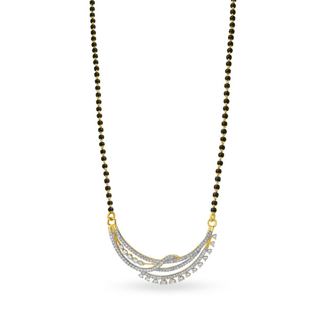 Mesmerising Layered Diamond Mangalsutra,,hi-res 2