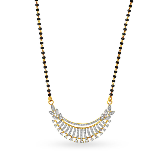 Timeless Floral Diamond Mangalsutra,,hi-res 2