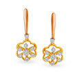 Petite Floral Gold Danglers 
