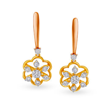 Petite Floral Gold Danglers