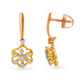 Petite Floral Gold Danglers 2