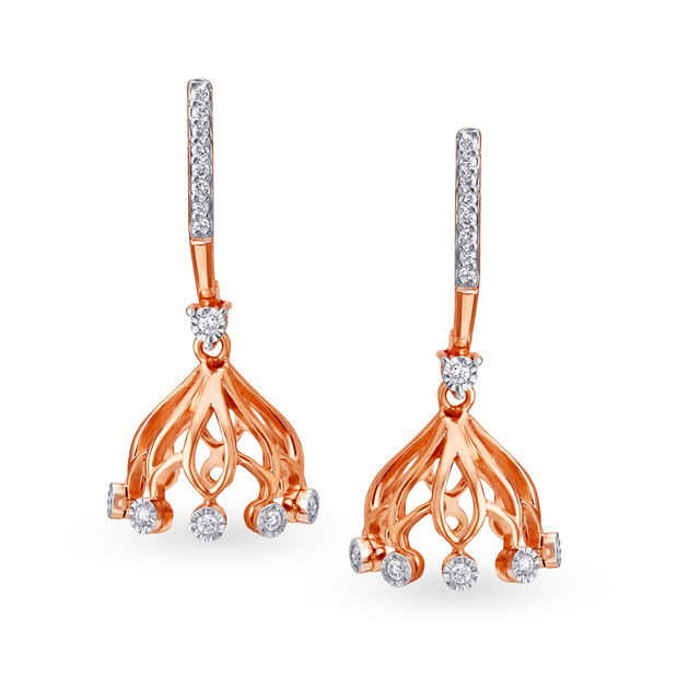 Hypnotic Gold and Diamond Hoop Earrings 