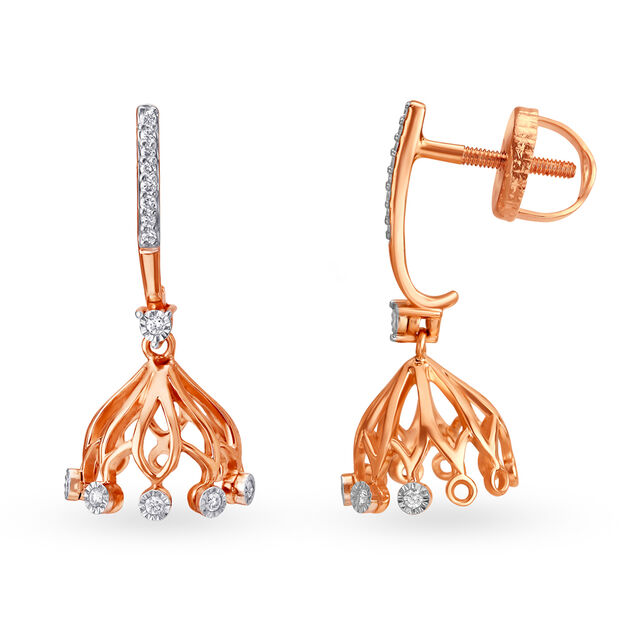 Hypnotic Gold and Diamond Hoop Earrings 2