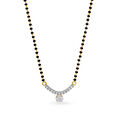 Marvellous Shimmering Diamond Mangalsutra in Yellow and White Gold 