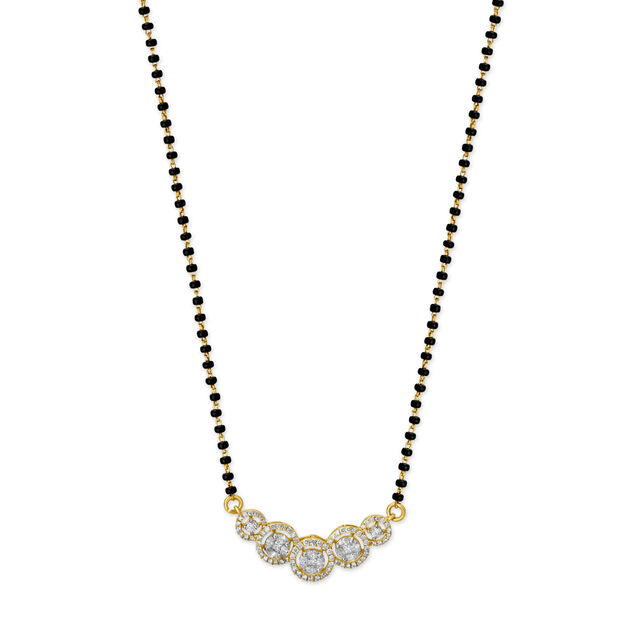 Geometric Diamond Mangalsutra,,hi-res 2