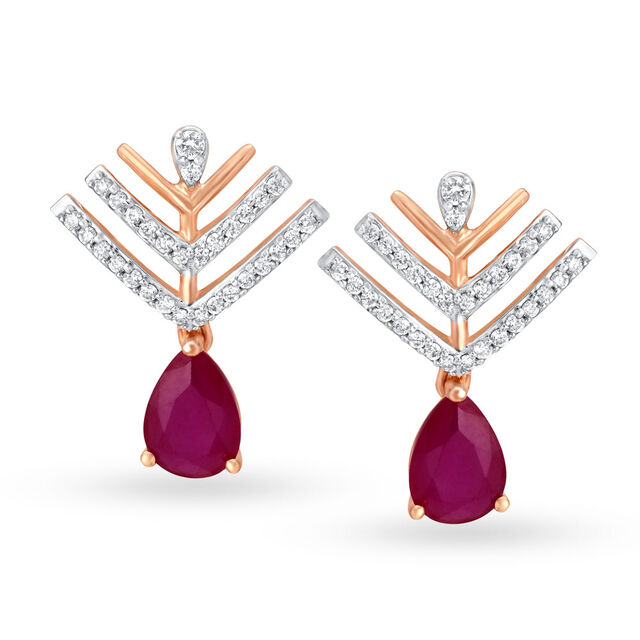 Traditional Rose Gold and Diamond Necklace Set,,hi-res 2