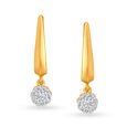 Dainty Gold and Diamond Drop Earrings Perfect for Daily Use 