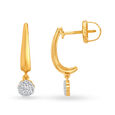 Dainty Gold and Diamond Drop Earrings Perfect for Daily Use 2