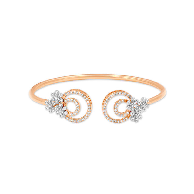 Ethereal Diamond Bangle in White and Rose Gold,,hi-res 