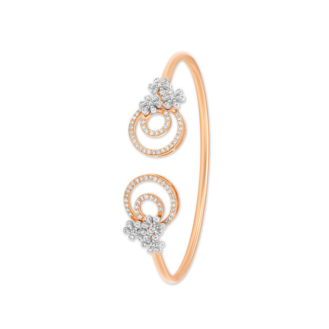 Ethereal Diamond Bangle in White and Rose Gold,,hi-res 2
