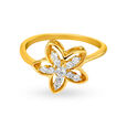 Charming 18 Karat Gold And Diamond Flower Ring,,hi-res 2