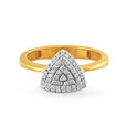 Stunning 18 Karat Yellow Gold And Diamond Triangle Cocktail Ring 2