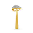 Stunning 18 Karat Yellow Gold And Diamond Triangle Cocktail Ring 3
