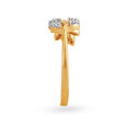 Graceful 18 Karat Yellow Gold And Diamond Leaf Finger Ring,,hi-res 3
