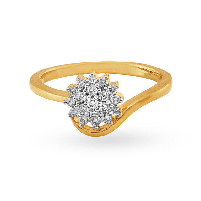 Magnificent 18 Karat Gold And Diamond Floral Ring,,hi-res 2