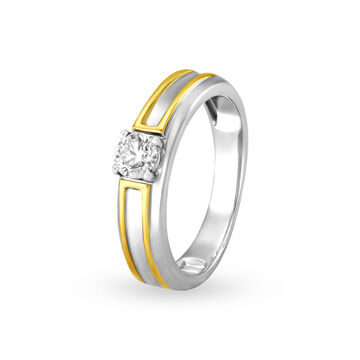 Marvellous Geometric Solitaire Ring for Men