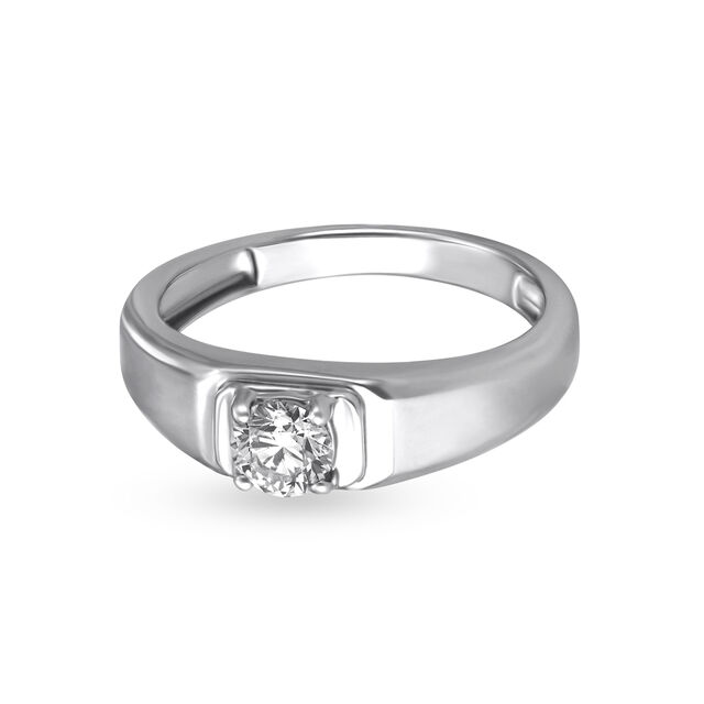 Geometric Solitaire Ring for Men 2