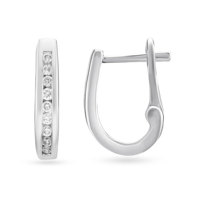 18 Karat Diamond Hoops 2